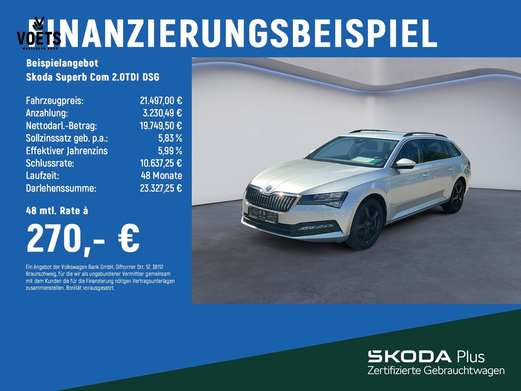 Bild des Angebotes Skoda Superb Com 2.0TDI DSG Ambition STH+AHK+NAVI+LED