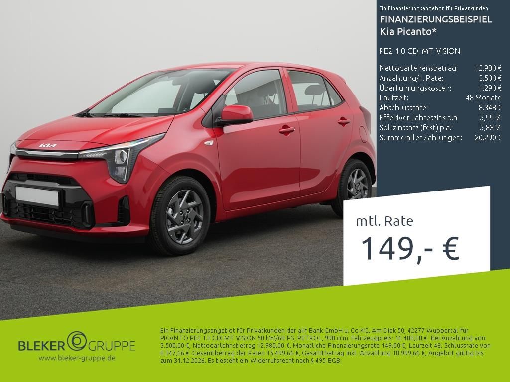 Kia Picanto PE2 1.0 GDI MT VISION