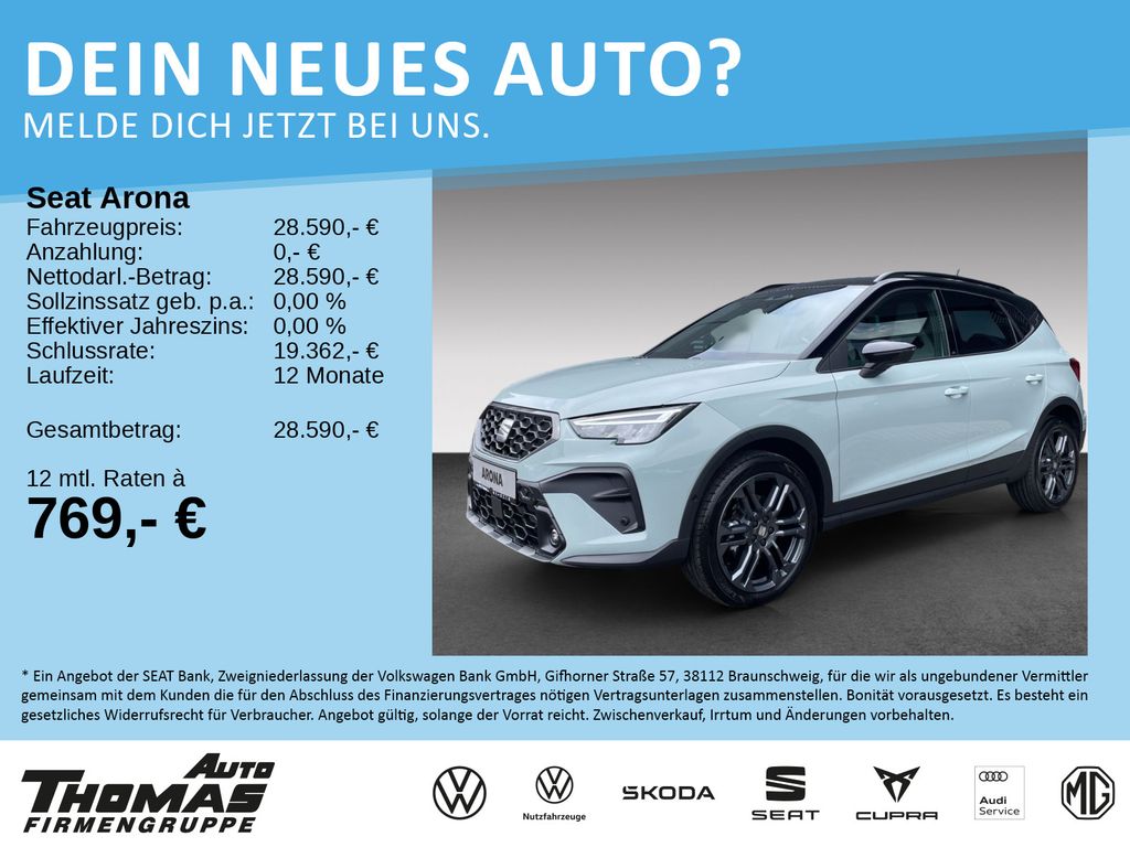 Bild des Angebotes Seat Arona SEAT Arona FR 1.0 TSI 85 kW (116 PS) DSG