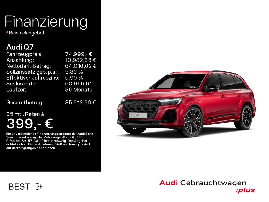 Bild des Angebotes Audi Q7 55 TFSIe quattro S-LINE*LASER*HUD*AHK*OPTIK-P