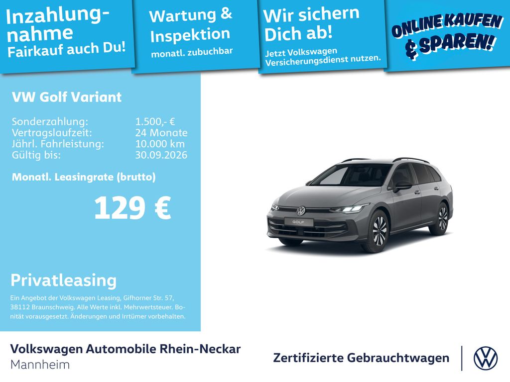 Bild des Angebotes Volkswagen Golf VIII Variant 1.5 TSI Life GAR 2030 Kamera S