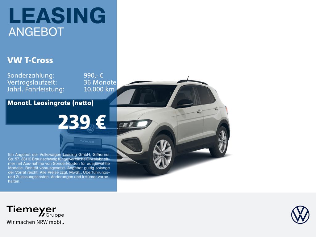 Volkswagen T-Cross 1.5 TSI DSG ENERGY LIFE AHK GJR REAR VIE