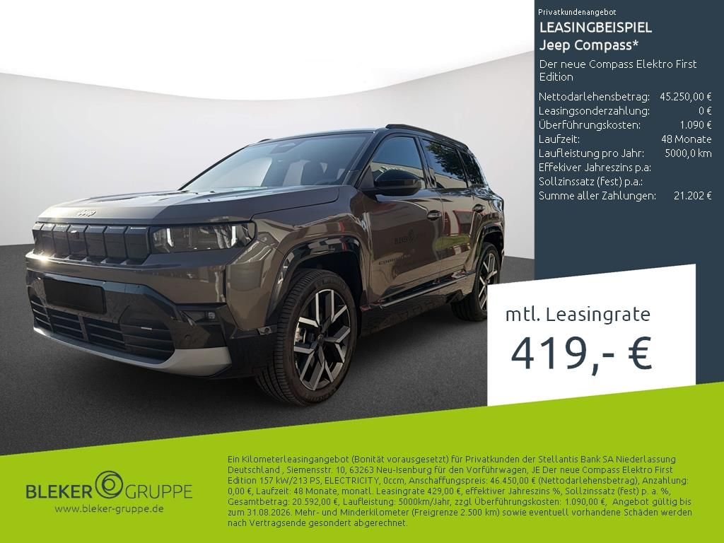 Bild des Angebotes Jeep Compass Der neue Compass Elektro First Edition