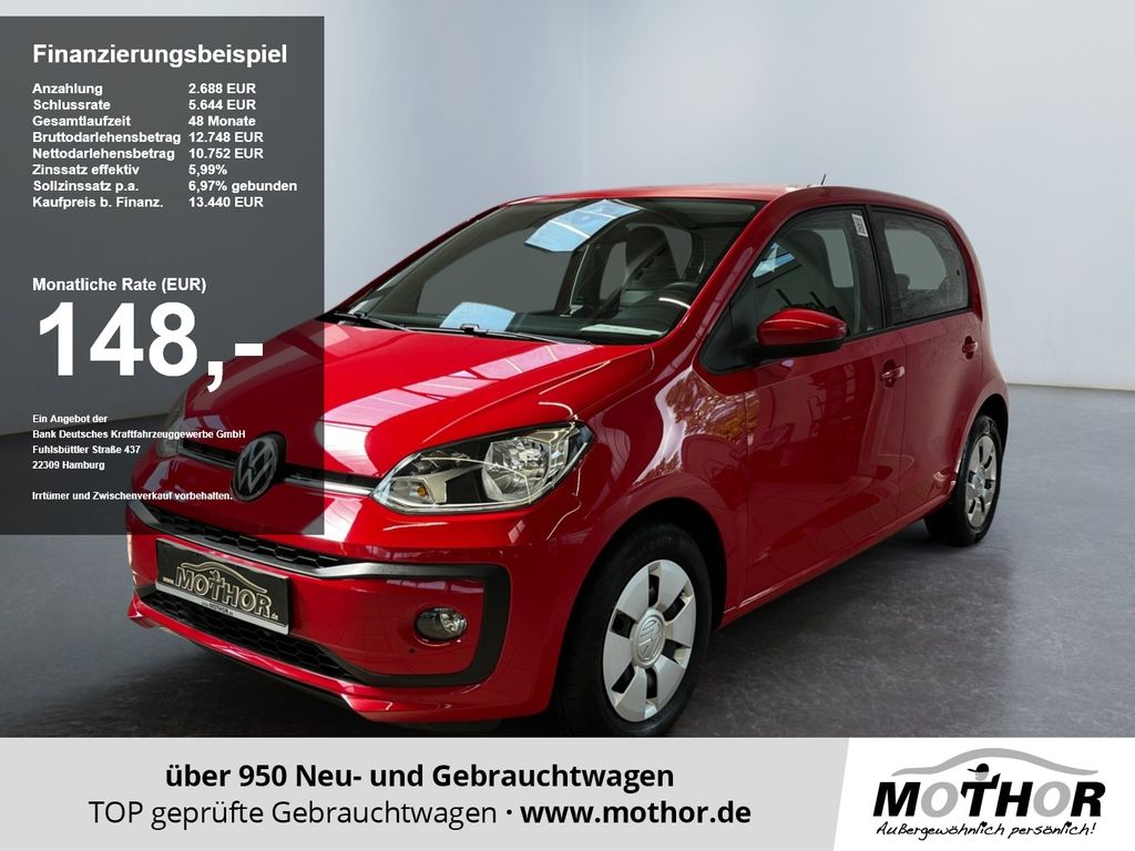 Bild des Angebotes Volkswagen up! move 1.0 5Türer Einparkhilfe Tempomat