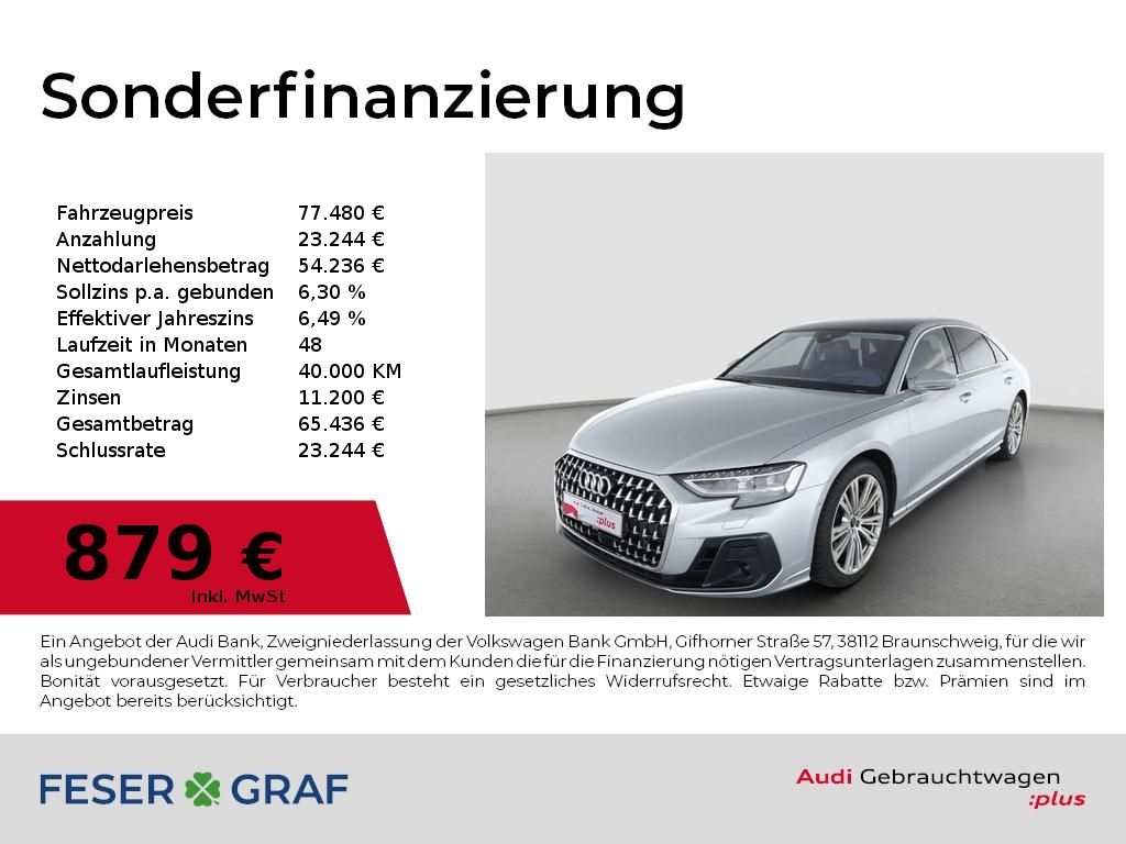 Bild des Angebotes Audi A8 Lang 60 TFSI q. UPE: 215000/B&O Adv/Vollleder