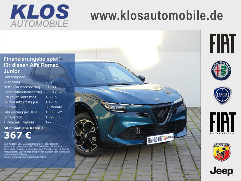 Bild des Angebotes Alfa Romeo Junior IBRIDA Q4 1.2 VGT 145PS DCT6 SCHIEBEDACH
