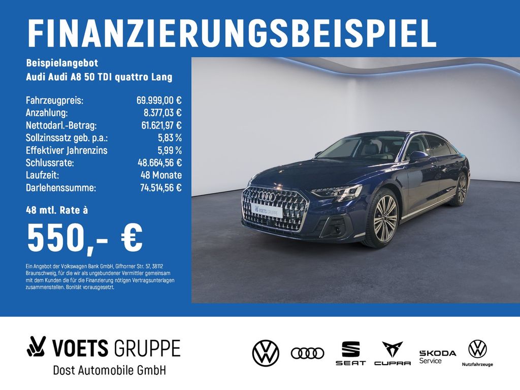 Bild des Angebotes Audi A8 50 TDI quattro Lang HuD+MATRIX LED+STHZG