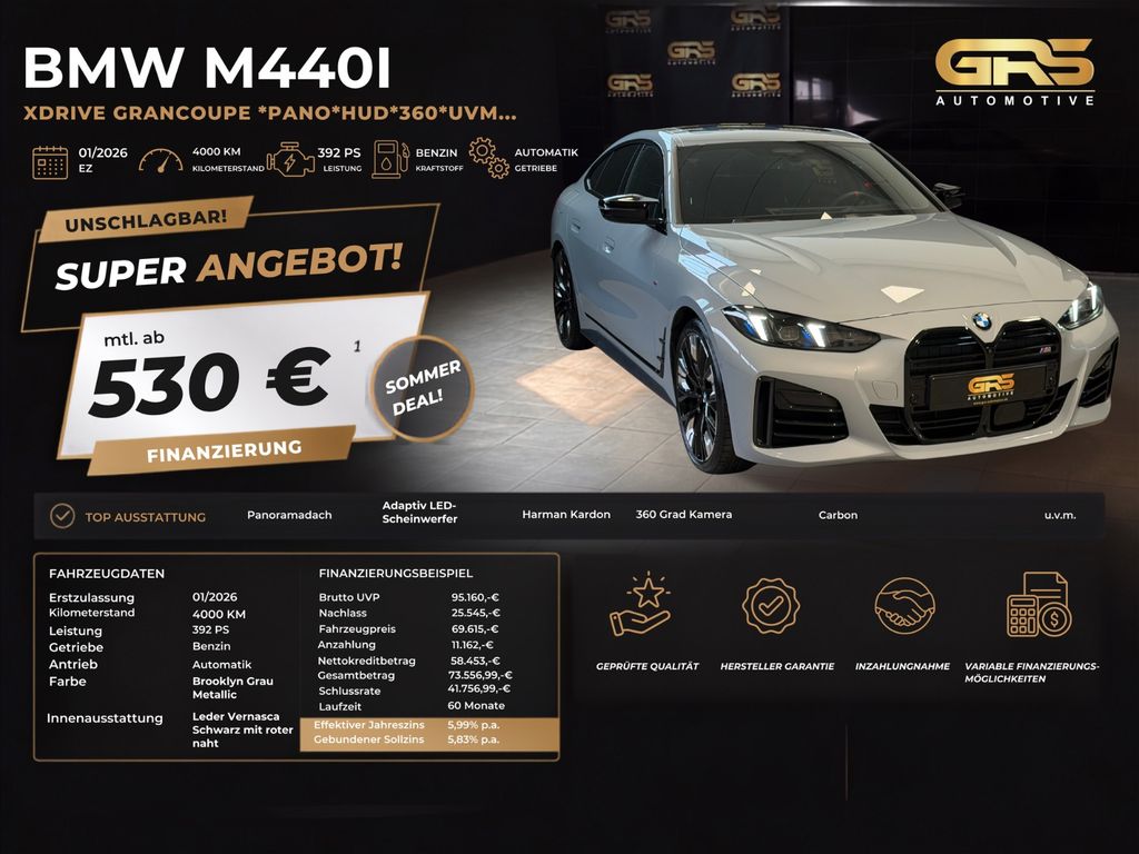 Bild des Angebotes BMW M440i Gran Coupe xDrive*HUD*Pano*Memory*
