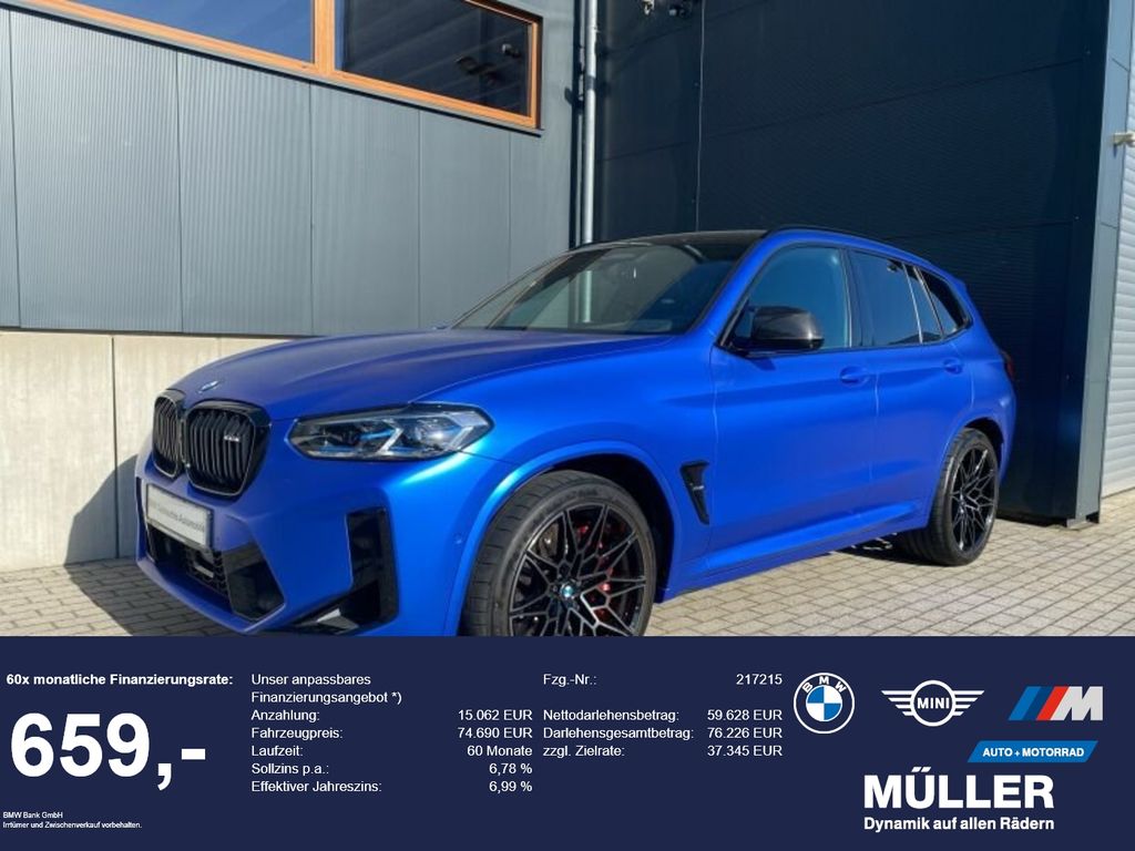 BMW X3 M Comp LASER/HUD/hk/360/4xSH/PANO/S-Lüft/LHZ
