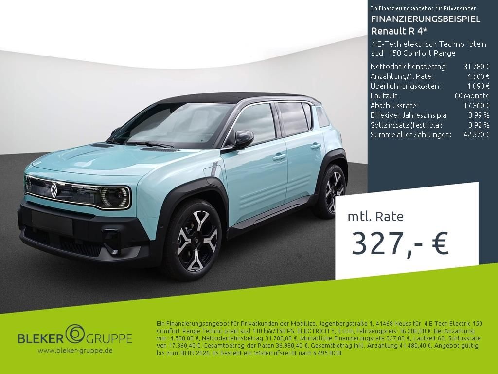 Bild des Angebotes Renault R 4 4 E-Tech elektrisch Techno "plein sud" 150