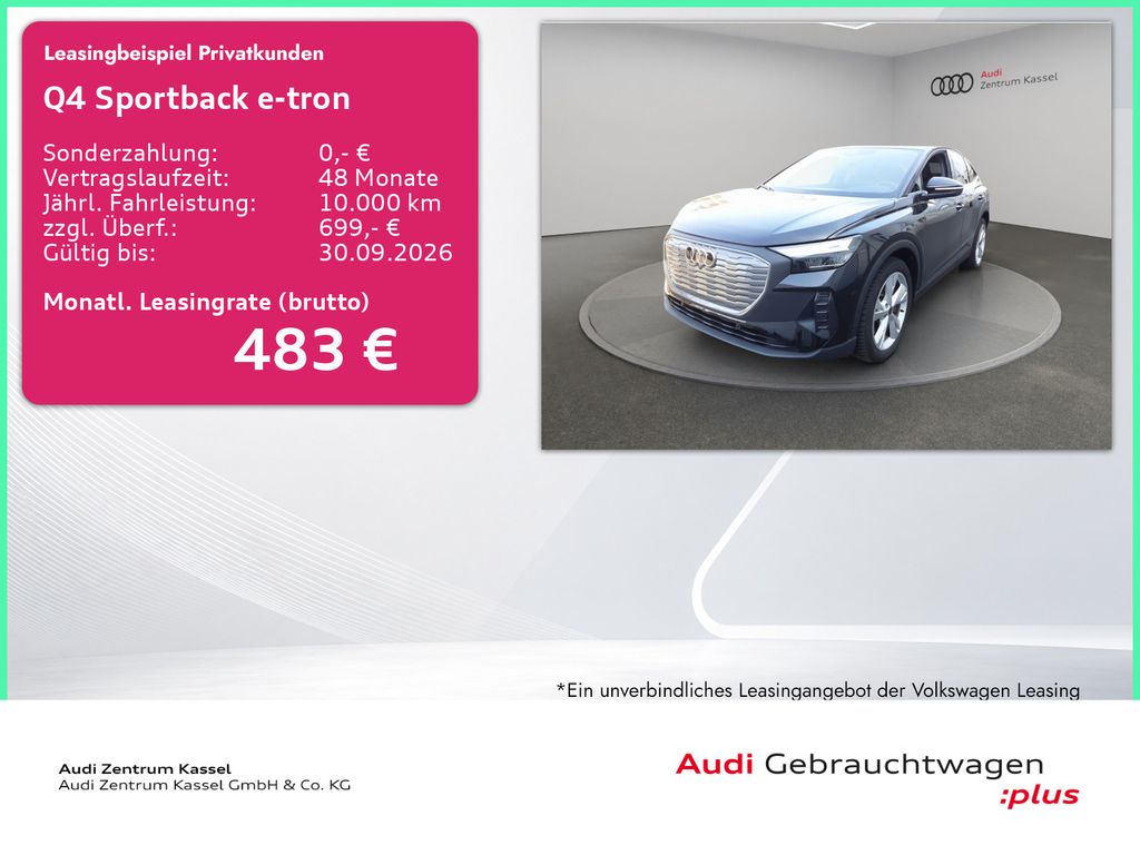 Bild des Angebotes Audi Q4 Sportback 45 e-tron LED AHK Standklima 360°