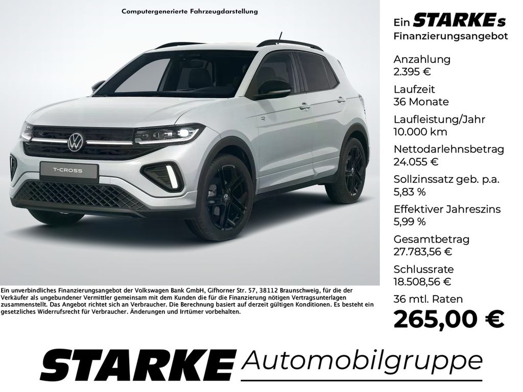 Volkswagen T-Cross 1.0 TSI DSG R-Line Black Style Navi LED