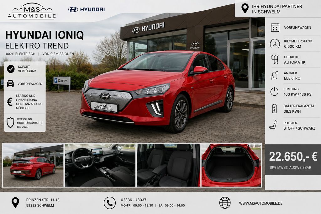 Bild des Angebotes Hyundai IONIQ Elektro Trend °Werks Garantie bis 2030°