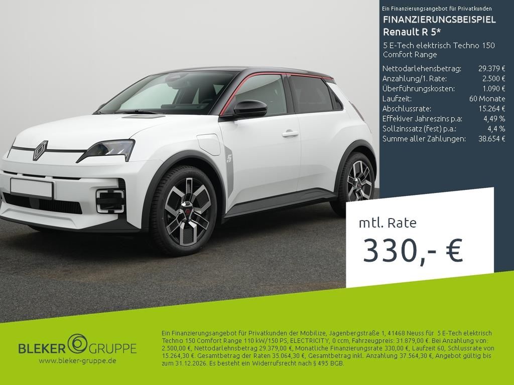 Bild des Angebotes Renault R 5 5 E-Tech elektrisch Techno 150 Comfort Rang