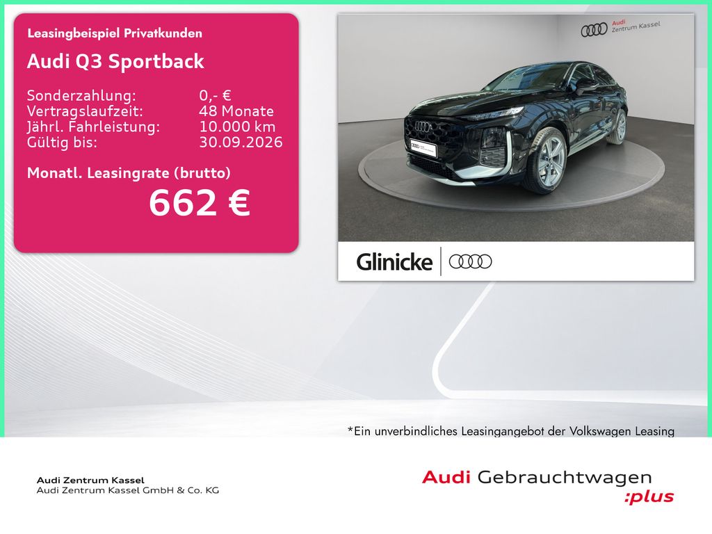 Audi Q3 Sportback e-hybrid S line Matrix AHK Kamera