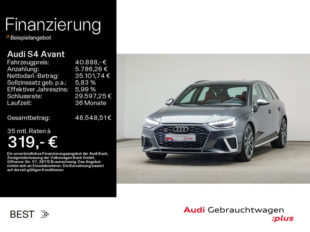 Bild des Angebotes Audi S4 Avant B&O, Leder, Tour, Matrix, Kamera