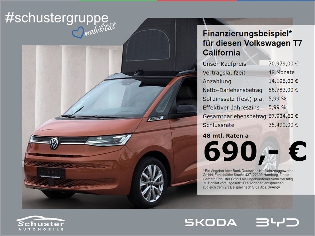 Bild des Angebotes Volkswagen T7 California OCEAN 4Mot eHyb*Küche el.AufstDach