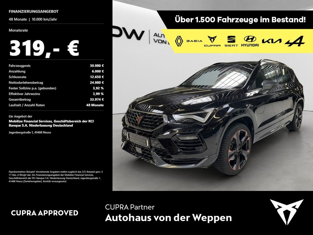 Bild des Angebotes Cupra Ateca VZ 4Drive NAVI, SHZ, Kamera Klima Navi