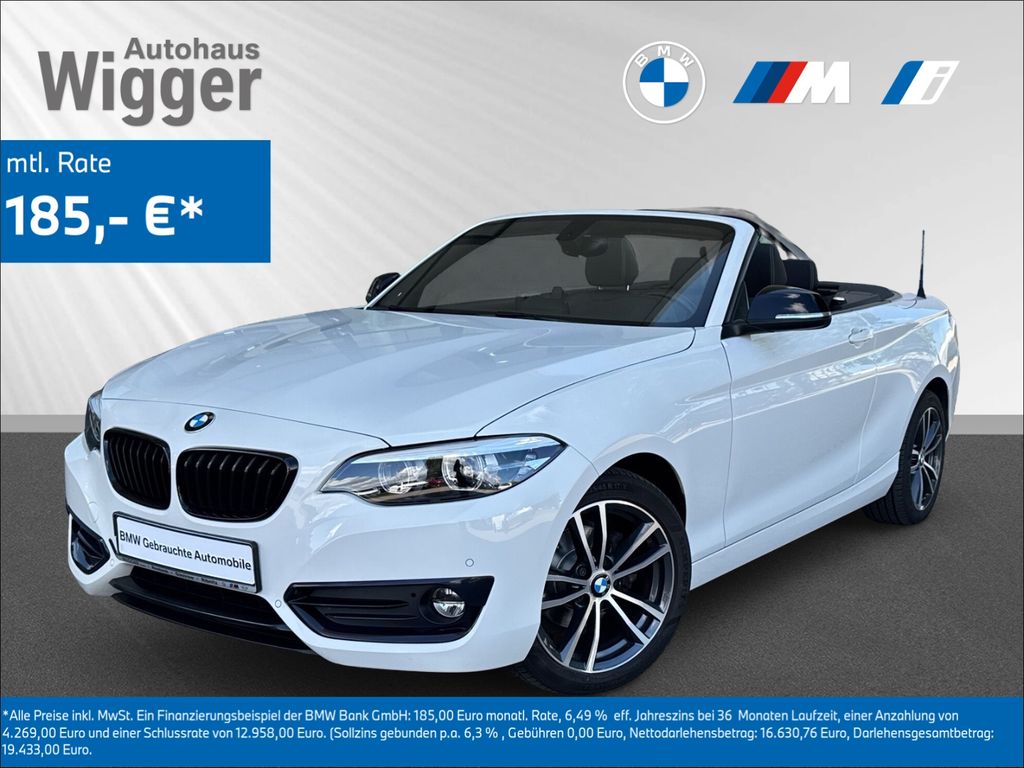 Bild des Angebotes BMW 218 i Sport Line Cabrio/Navi/Leder/LED/SHZ/GRA