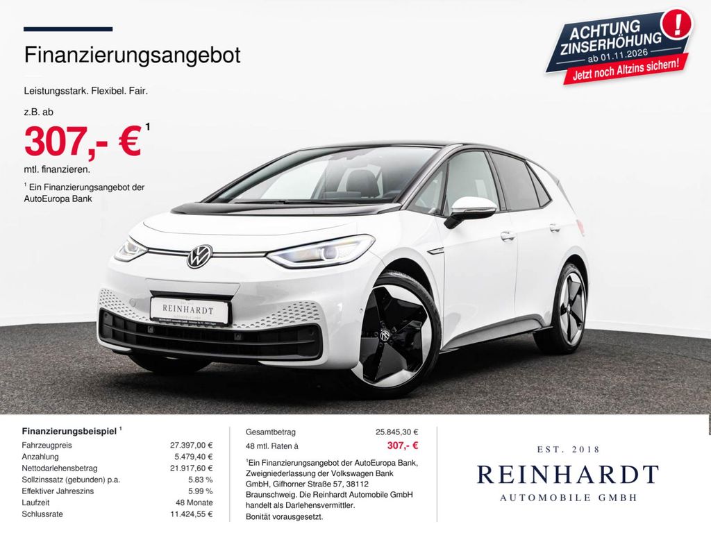 Bild des Angebotes Volkswagen ID.3 PRO PERFORMANCE IQ-LIGHT/ACC/HuD/PANO/KAM.