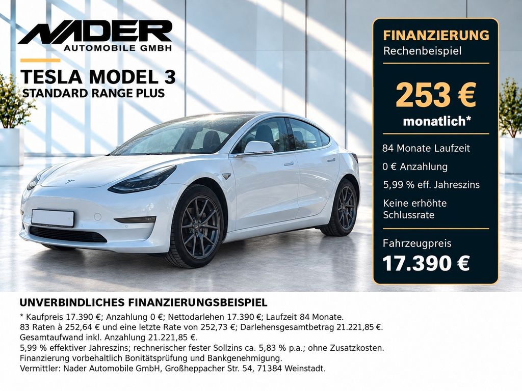 Tesla Model 3 Standard Range Plus | Glasdach | Kamera