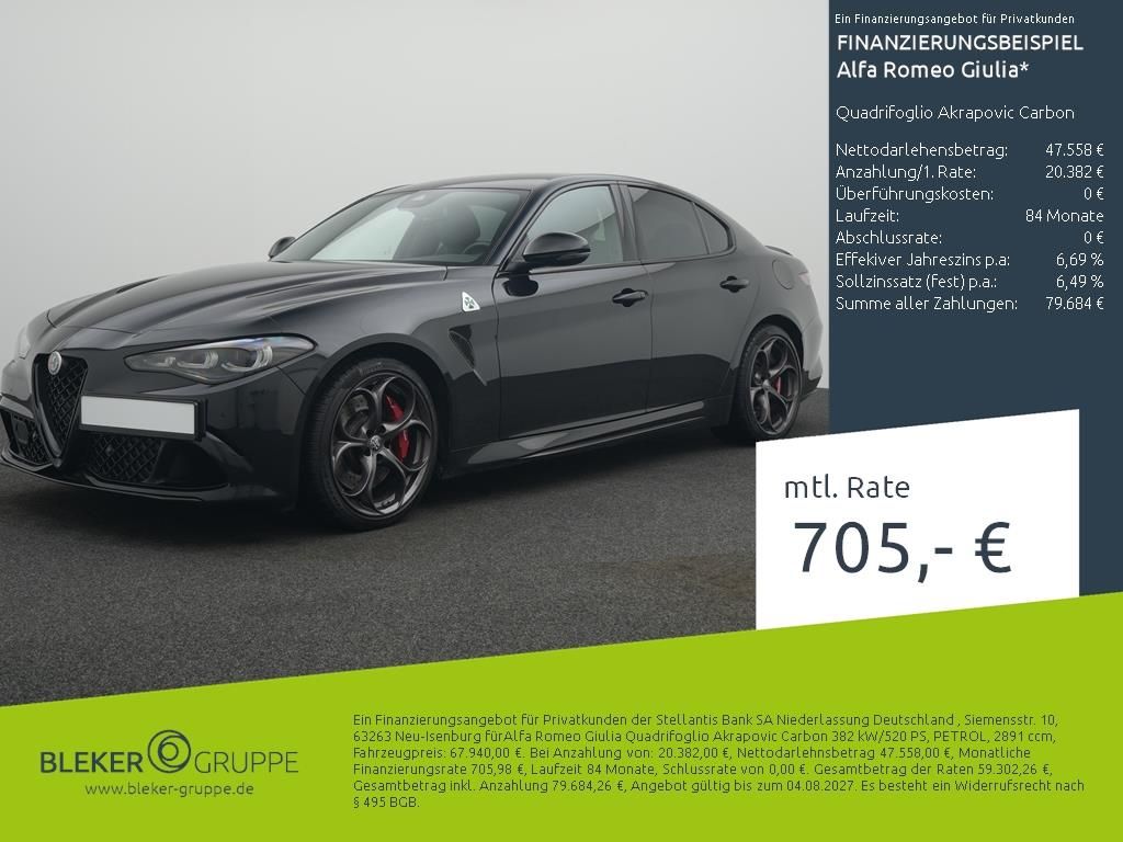 Bild des Angebotes Alfa Romeo Giulia Quadrifoglio Akrapovic Carbon