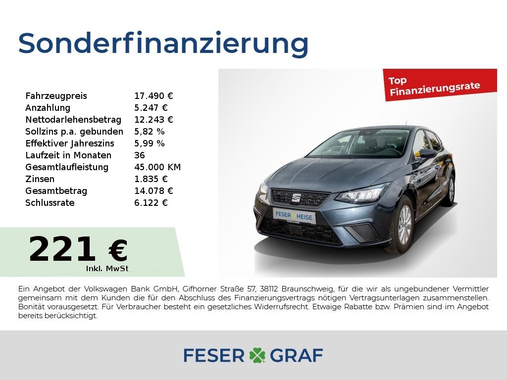 Bild des Angebotes Seat Ibiza 1.0 TSI Road Edition LED*Shzg*RearView*ACC