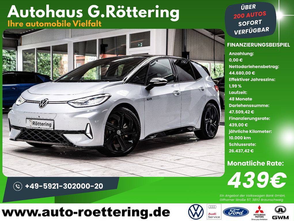 Bild des Angebotes Volkswagen ID.3GTX 210kW+Pano+Wäpu+AHK+MATRIX+NAVI 84Kwh*B