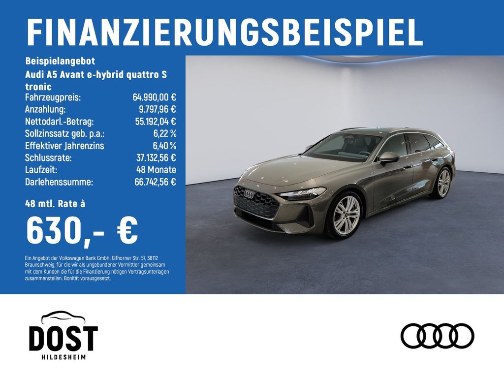 Bild des Angebotes Audi A5 Avant e-hybrid quattro S tronic TECH PRO+AHK