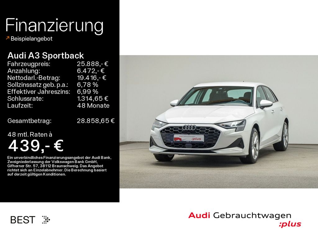 Bild des Angebotes Audi A3 Sportback advanced 30 TFSI Navi, Klima Plus