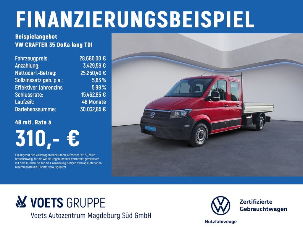 Bild des Angebotes Volkswagen CRAFTER 35 DoKa lang TDI KLIMA+NAVI+GRA+APP CON
