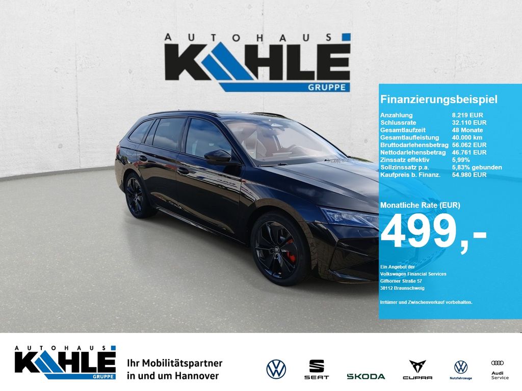 Skoda Octavia Combi 2.0 TSI W RS Pano Black Matrix