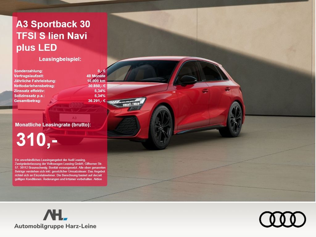 Bild des Angebotes Audi A3 Sportback 30 TFSI S lien Navi plus LED ACC