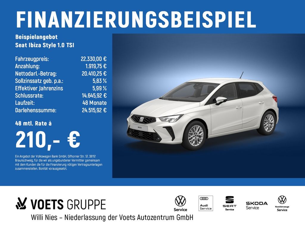 Bild des Angebotes Seat Ibiza Style 1.0 TSI LED+SHZ+App-Connect