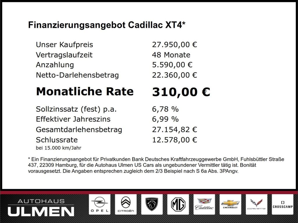 Bild des Angebotes Cadillac XT4 Luxury AWD Navi Voll-LED Klimaauto.+SHZ Alu