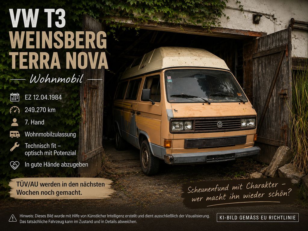 Bild des Angebotes Volkswagen VW T3 Weinsberg Terra Nova  Wohnmobil