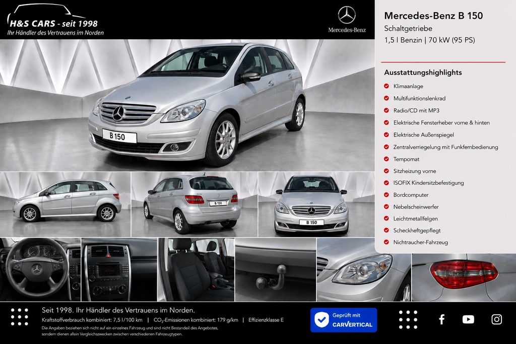 Bild des Angebotes Mercedes-Benz B 150 2.H XENON TEMP SITZH AHK STEUERKETTE NEU