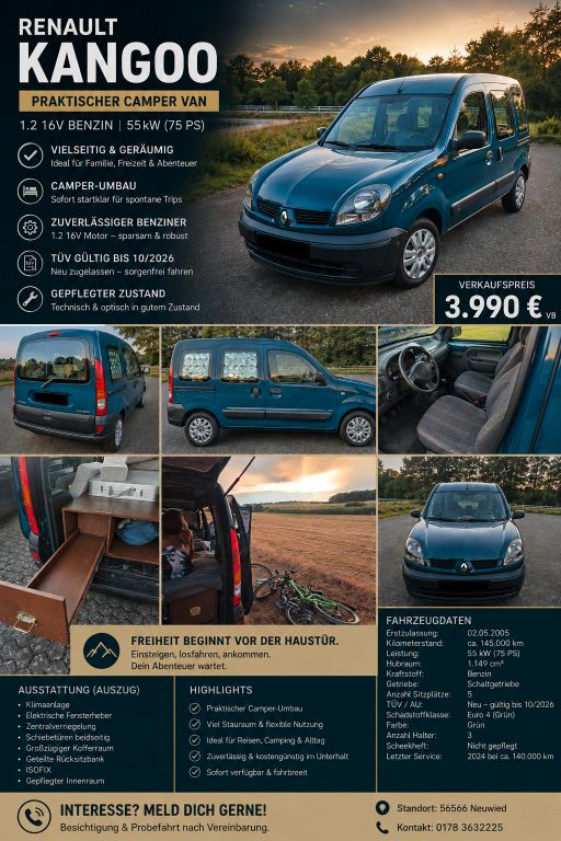 Bild des Angebotes Renault Kangoo Campus 1.2 16V Campus