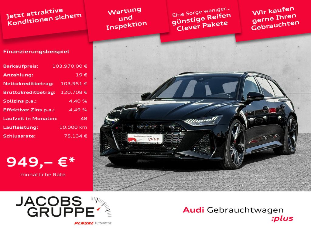 Bild des Angebotes Audi RS 6 Avant Black+/280 km/h/Matrix/B&O/Dynamic/RS