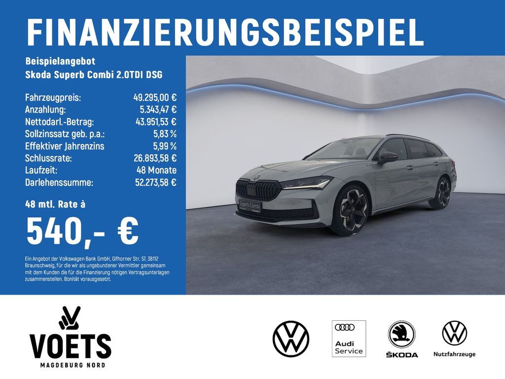 Bild des Angebotes Skoda Superb Combi 2.0TDI DSG Sportline LED+NAVI+AHK+