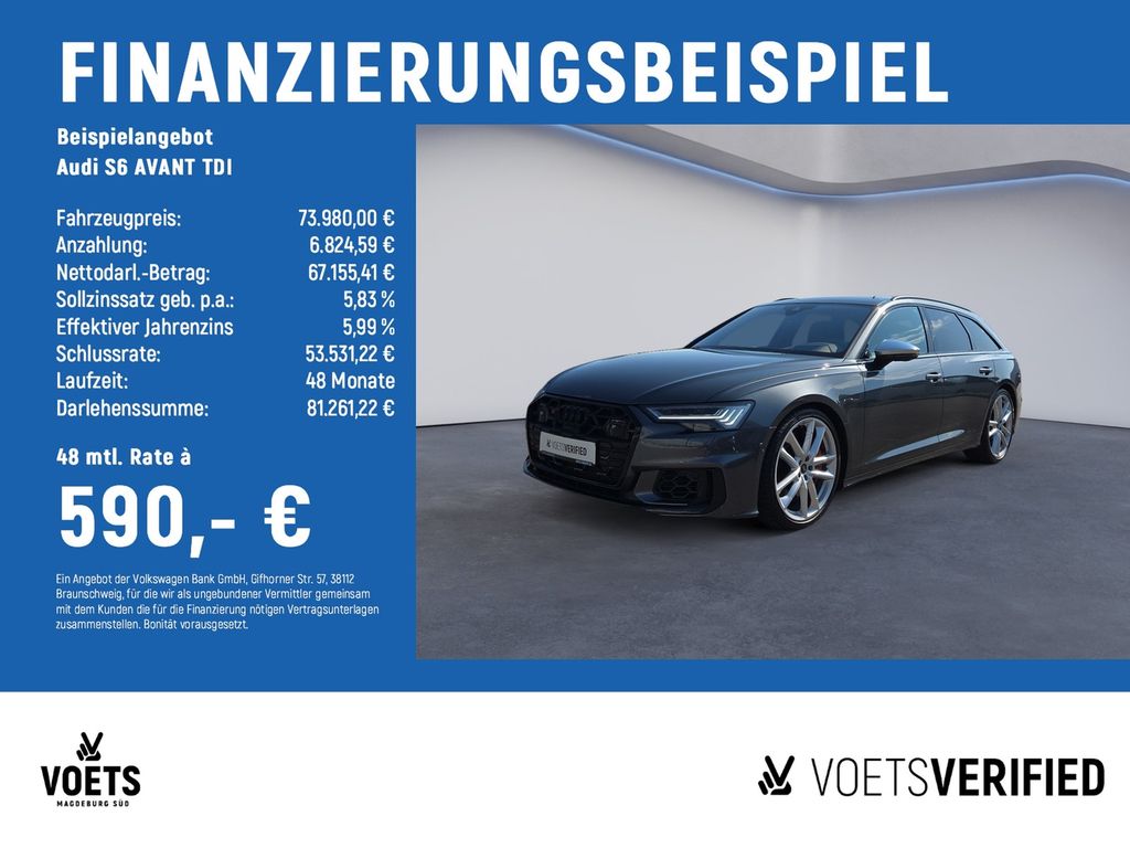 Bild des Angebotes Audi S6 AVANT TDI MATRIX+PANO+AHK+STANDH+LUFTF+B&O