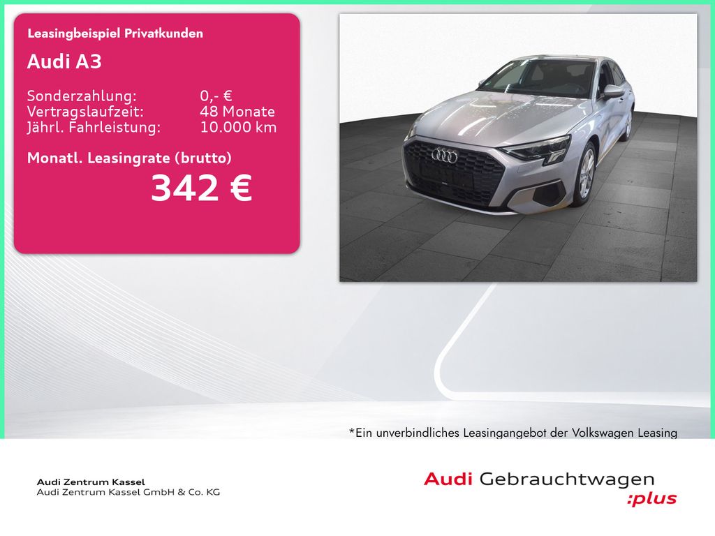 Bild des Angebotes Audi A3 SB 40 TFSIe S line LED PDC+ AHK Navi Carplay