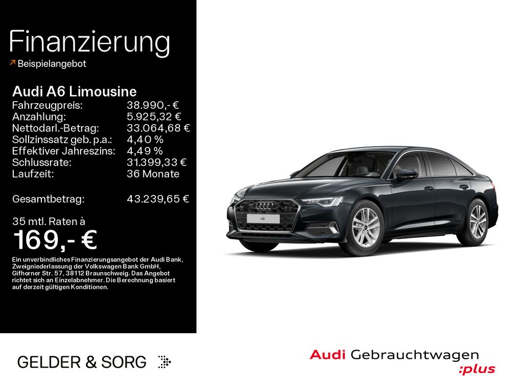 Audi A6 Limousine 40 TDI quattro HuD*LED*Sound*360°