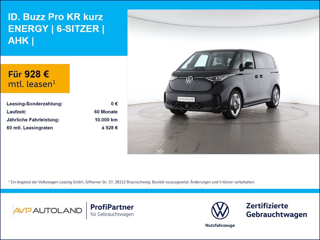 Volkswagen ID. Buzz Pro KR kurz ENERGY | 6-SITZER | AHK |