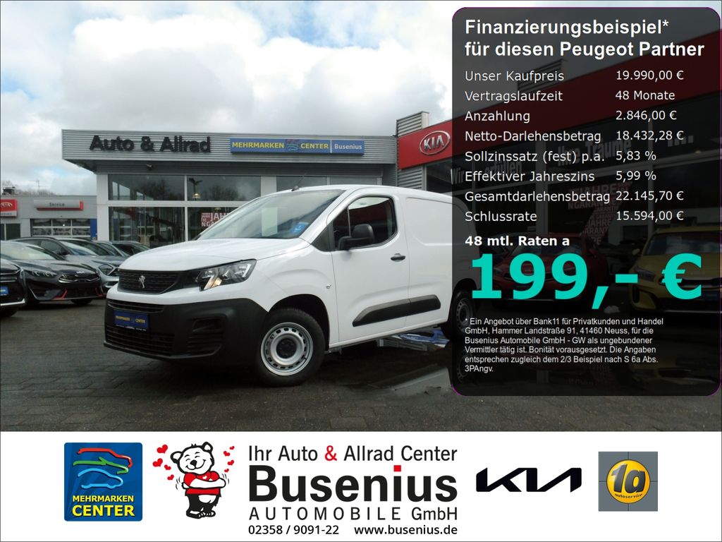 Bild des Angebotes Peugeot Partner Premium L1 1.5 BlueHDi 100 FAP EU6d+Andr