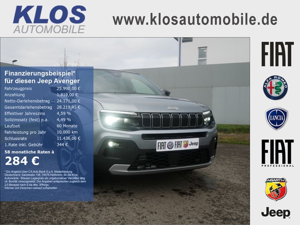 Bild des Angebotes Jeep Avenger SUMMIT 1.2 T3 100 PS SCHIEBEDACH NAVI IN