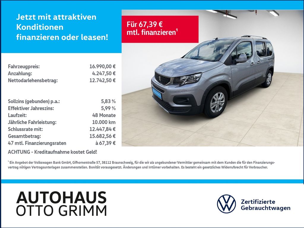 Bild des Angebotes Peugeot Rifter 1.5 HDI Navi Sitzhz Kamera