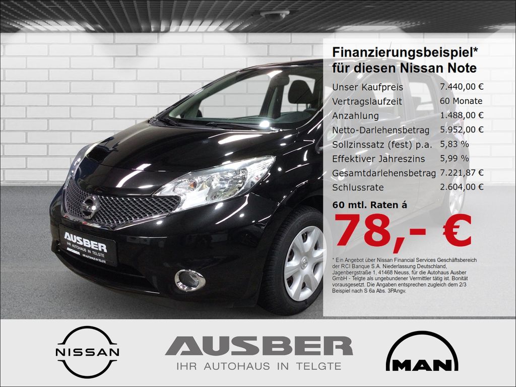 Bild des Angebotes Nissan Note Klimaanlage Allwetterreifen Bluetooth VISIA