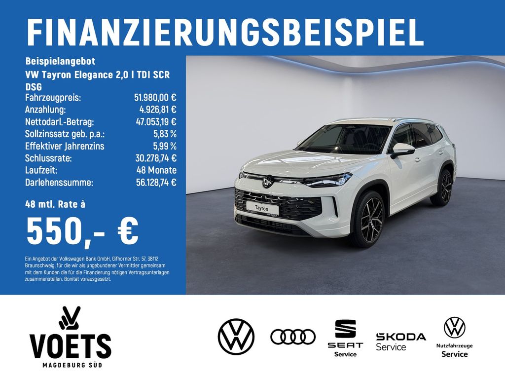 Bild des Angebotes Volkswagen Tayron Elegance 2,0 l TDI SCR DSG AHK+NAVI+LED