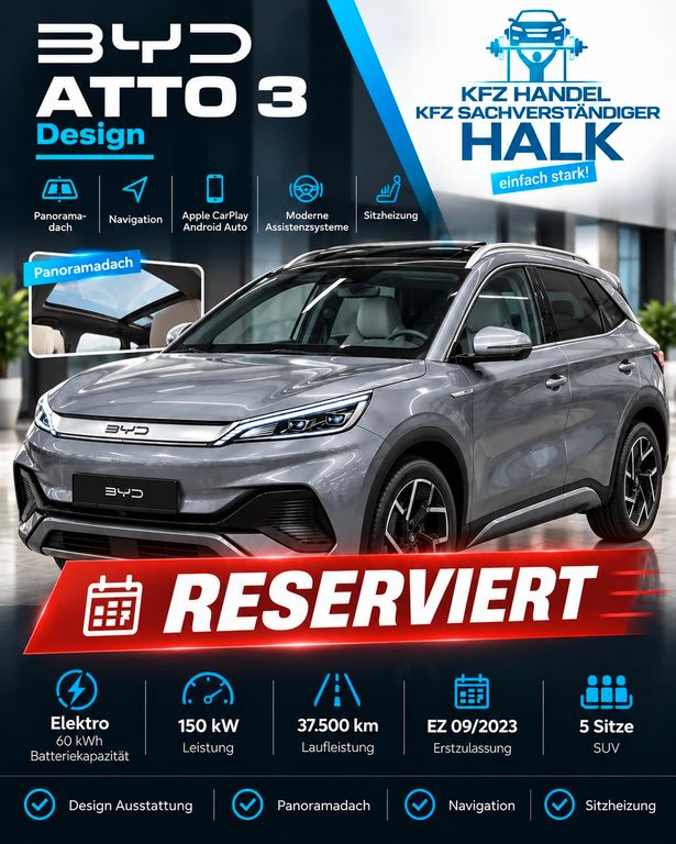Bild des Angebotes BYD ATTO 3 Atto 3 150 kW Design*Panoramadach*